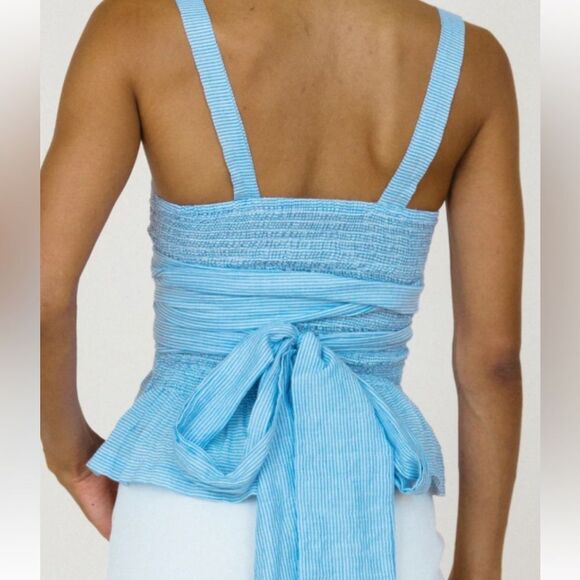 Ciao Lucia! Isla Smocked Tank Top with subtle peplum Size XS - Picture 7 of 10